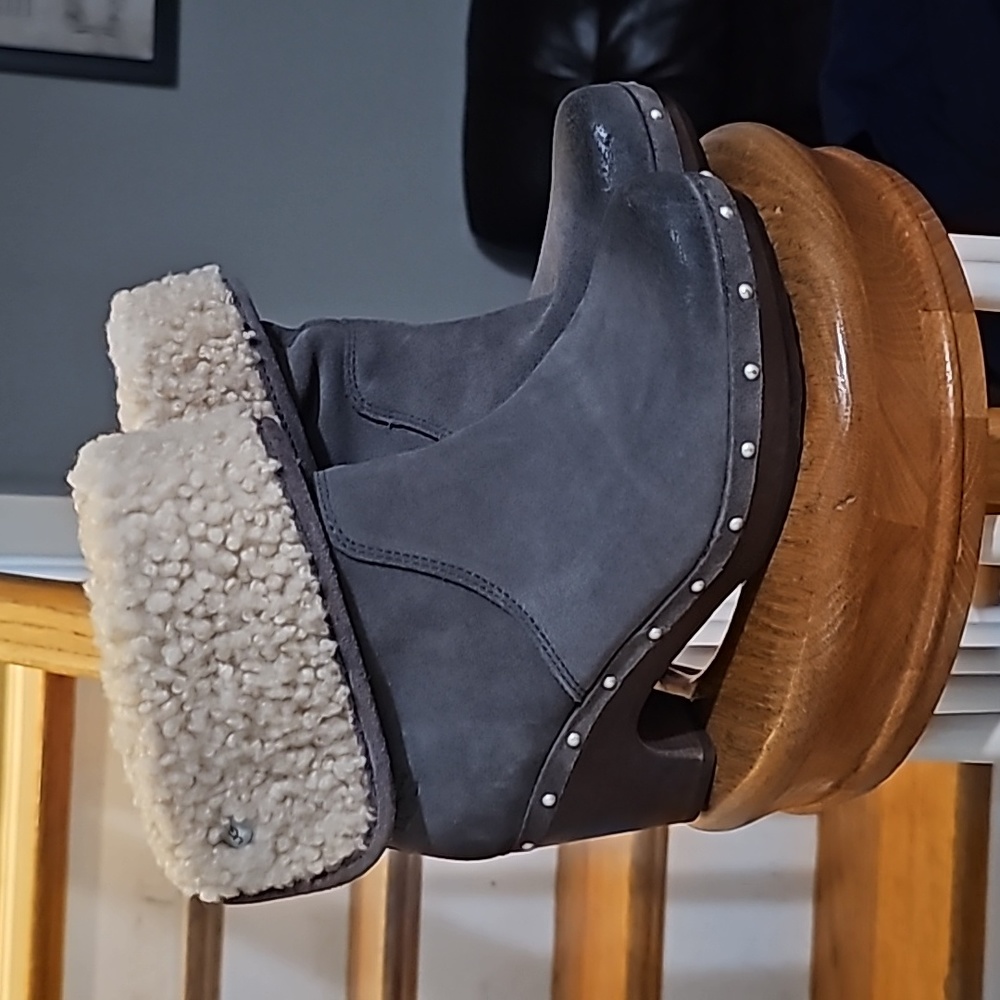 UGG Suede Leather Clog Boots